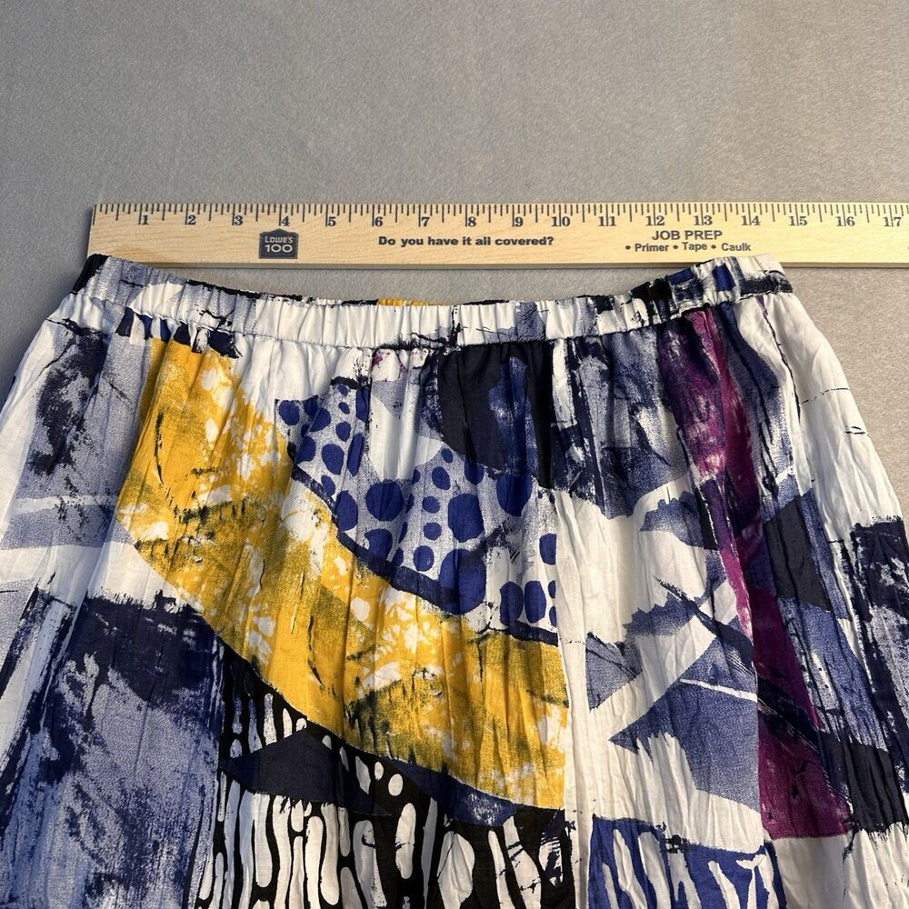 Peter Nygard Midi Skirt Multicolor Tiered Ruffle, Size M, Elastic Waist Artsy - Picture 5 of 6